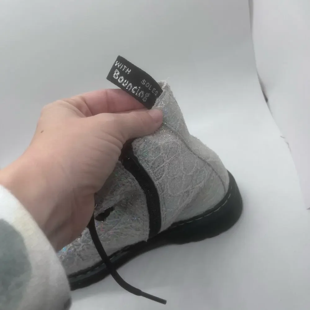 Dr. Martens 1460 Iridescent Sliver Suede Pascal J Size US 4